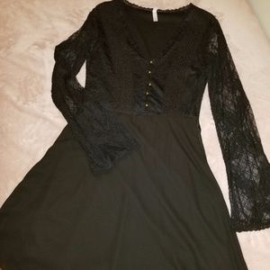 Black Lace Top Dress